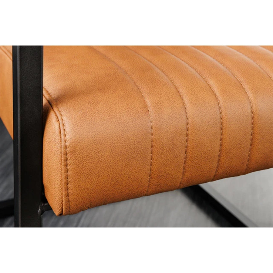 Scaun dining maro din piele Big Aston
