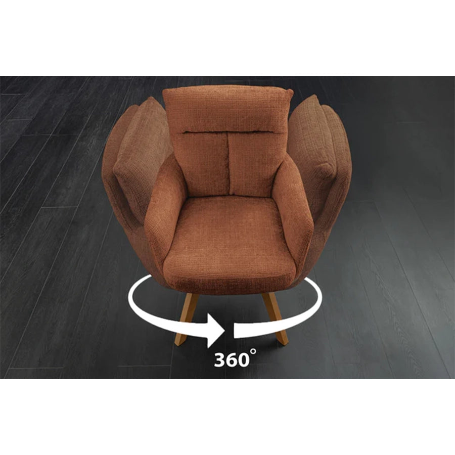 Scaun dining maro rotativ din chenille Big George