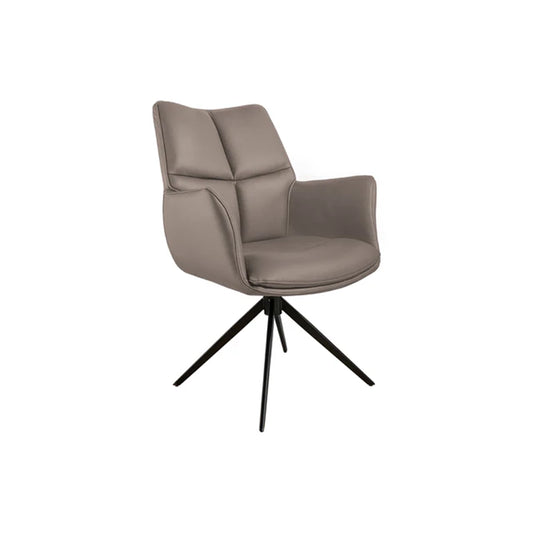 Scaun dining maro rotativ din piele Papillon