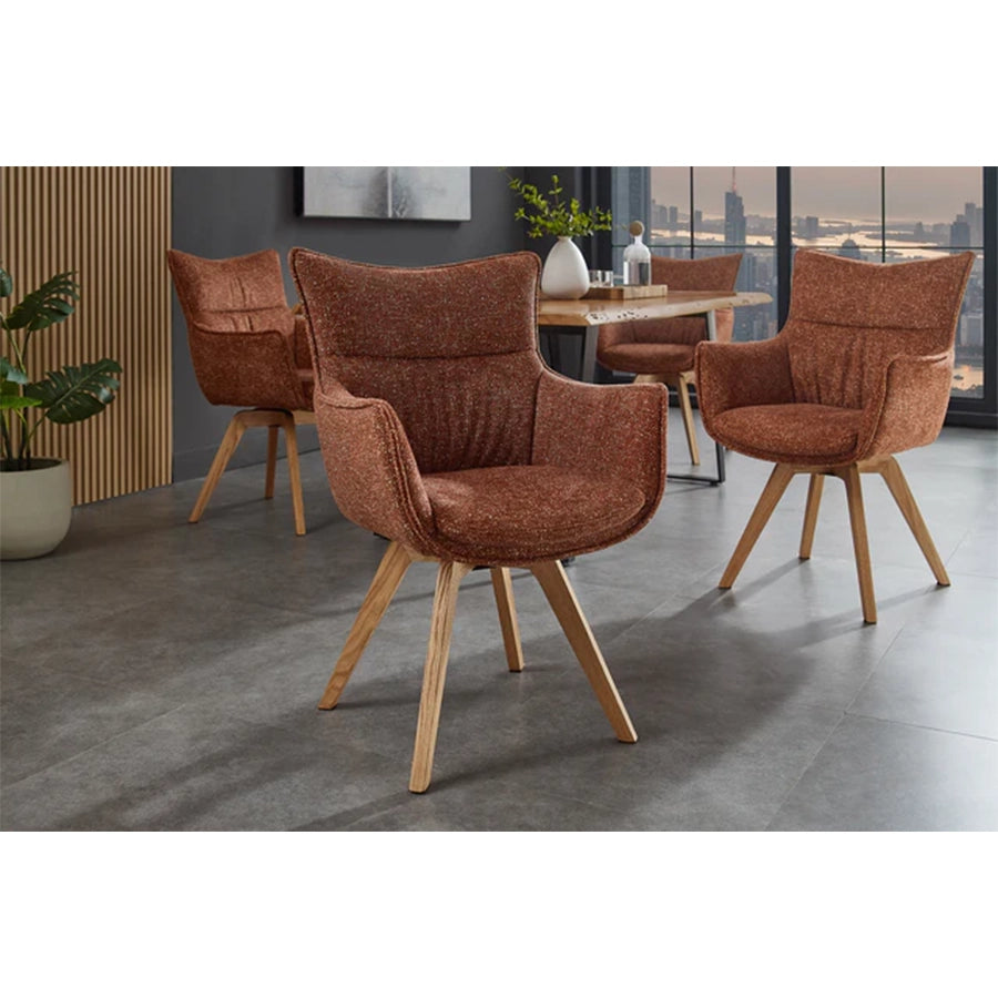 Scaun dining maro rust rotativ din poliester Vogue