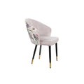 Scaun dining mov deschis din catifea Maison Classique