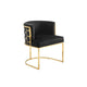 Scaun dining negru din catifea Elegance