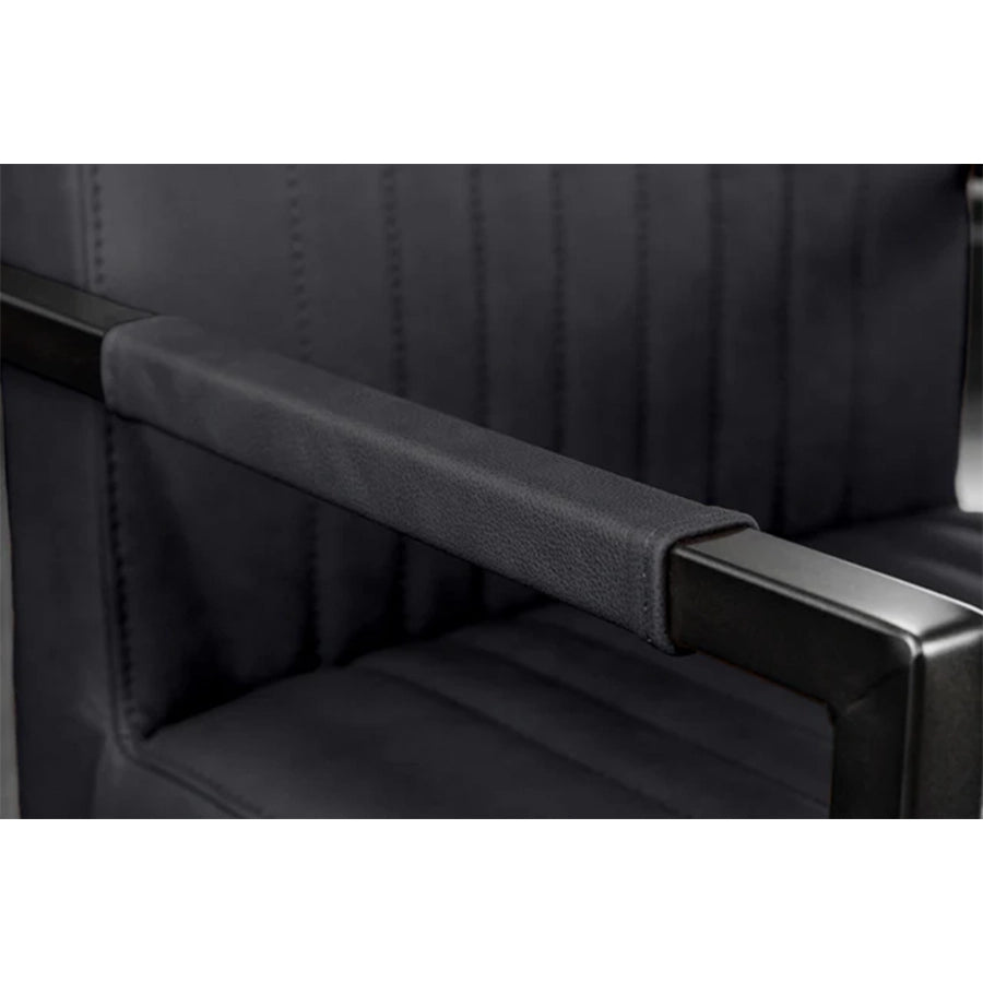Scaun dining negru din piele Big Aston