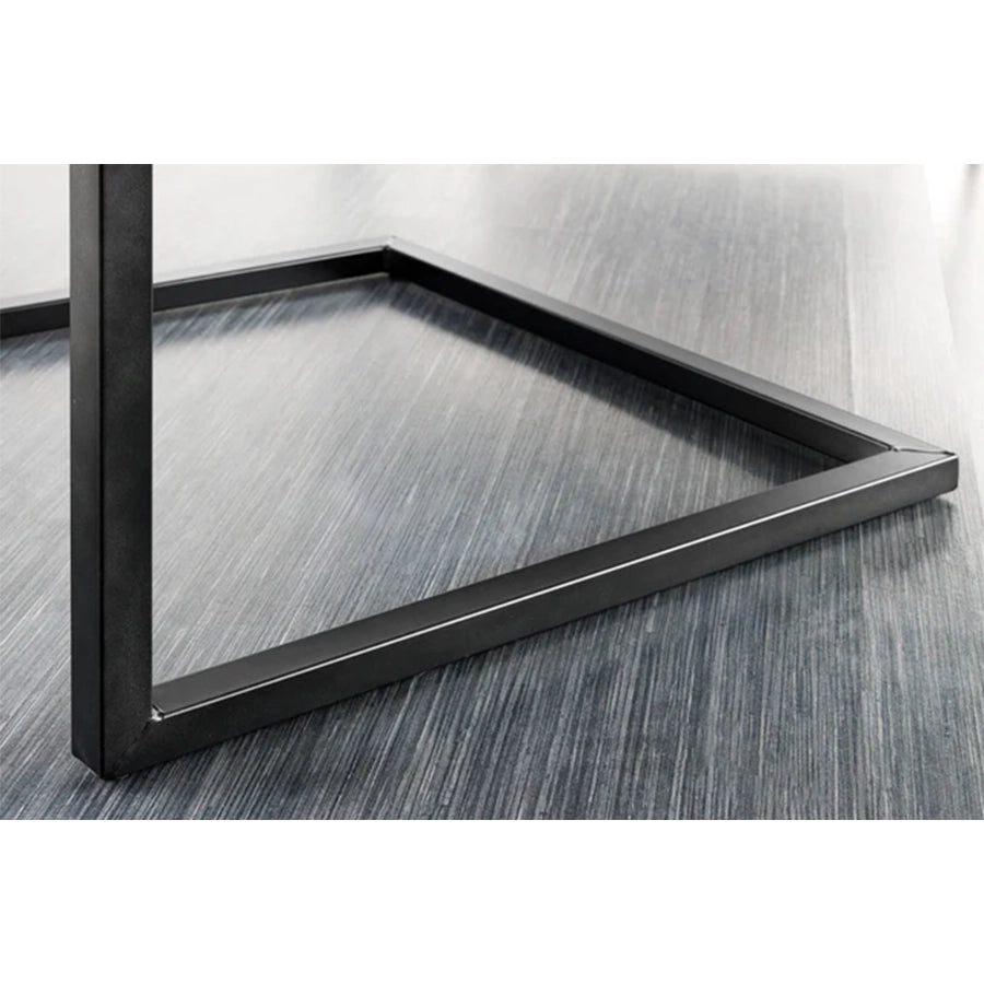 Scaun dining negru din piele Big Aston
