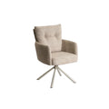 Scaun dining pivotant bej din material texturat Big George