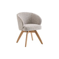 Scaun dining pivotant bej din material texturat Walk