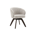 Scaun dining pivotant bej maro din material texturat Walk