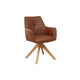 Scaun dining pivotant maro din piele Almara