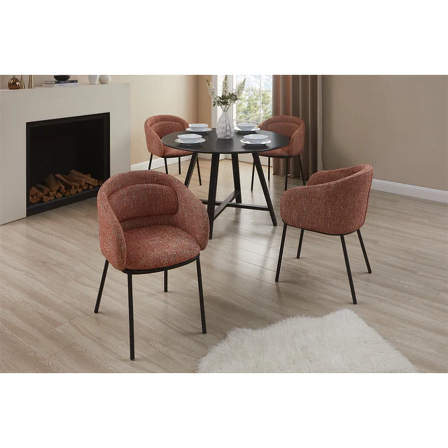Scaun dining rosu din poliester Florenz