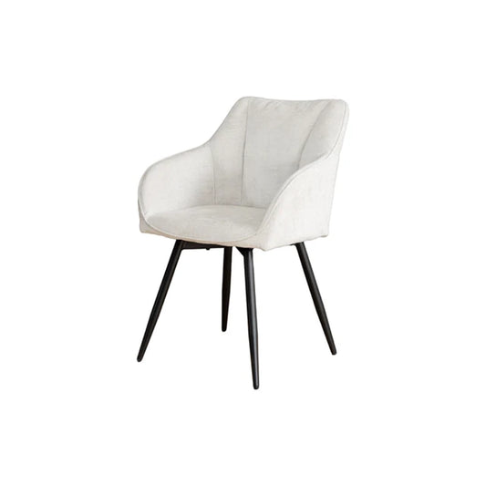 Scaun dining rotativ bej din chenille Avignon