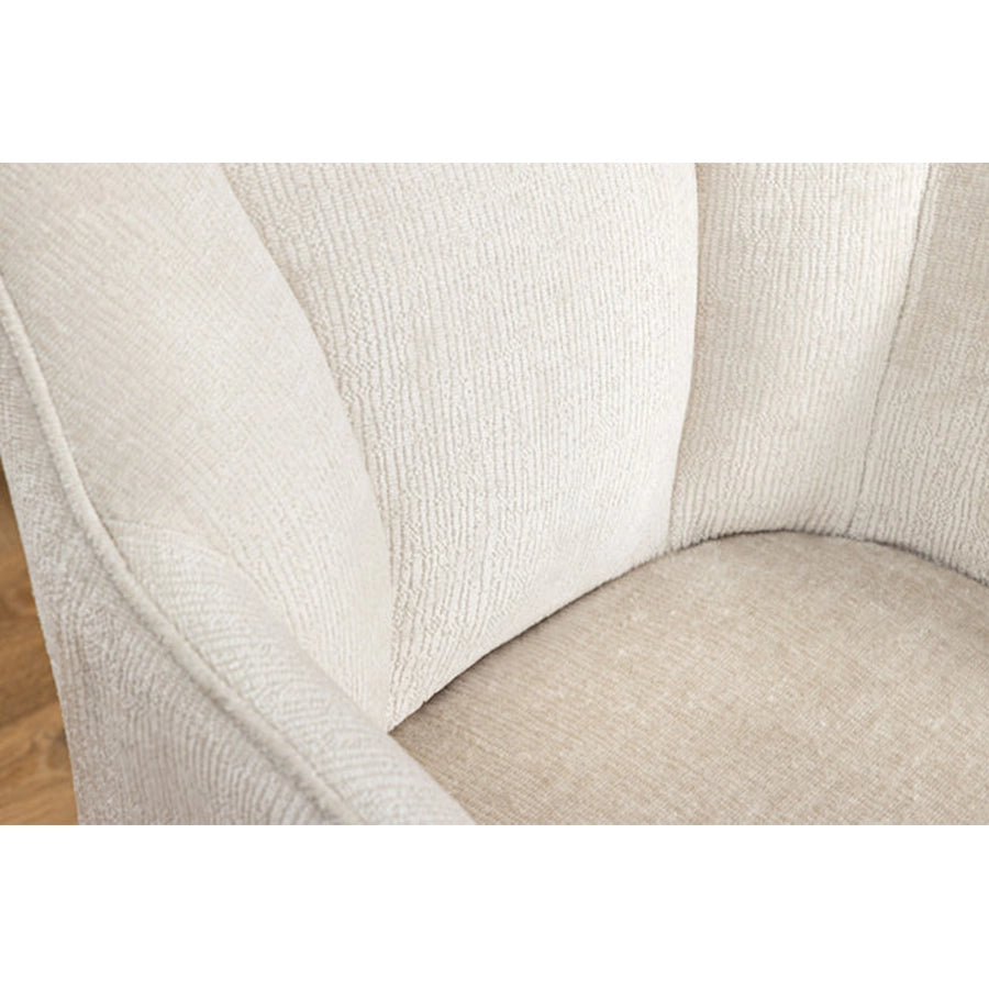 Scaun dining rotativ bej din chenille Avignon