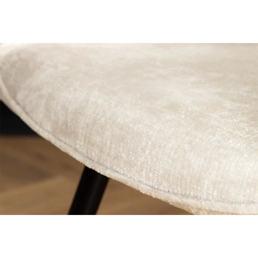 Scaun dining rotativ bej din chenille Avignon