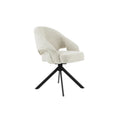 Scaun dining rotativ bej din chenille Duna