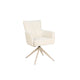 Scaun dining rotativ bej din chenille Lana