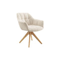 Scaun dining rotativ bej din chenille Papillion
