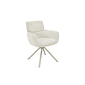 Scaun dining rotativ bej din chenille Unique