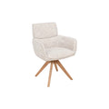 Scaun dining rotativ bej din chenille Unique