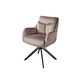 Scaun dining rotativ grej din catifea Prometheus