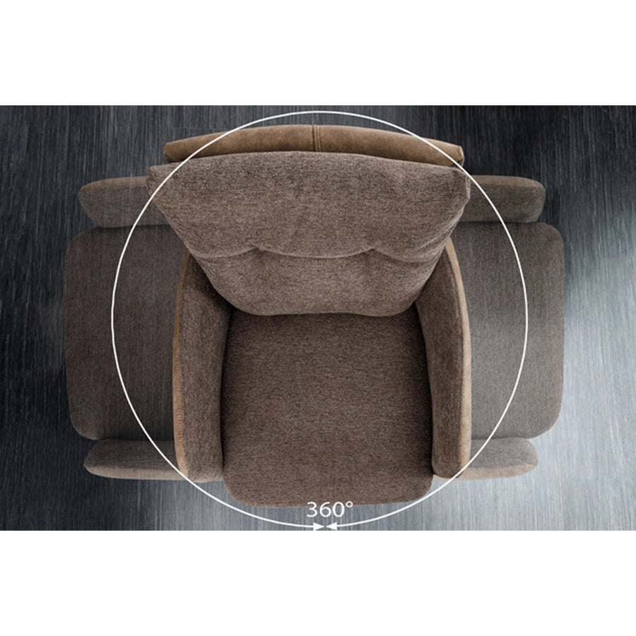 Scaun dining rotativ grej din microfibra Big George