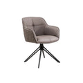 Scaun dining rotativ grej din piele Euphoria