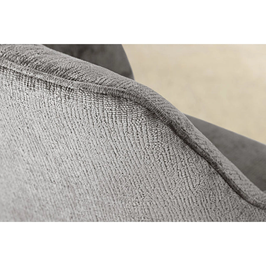 Scaun dining rotativ gri din chenille Avignon