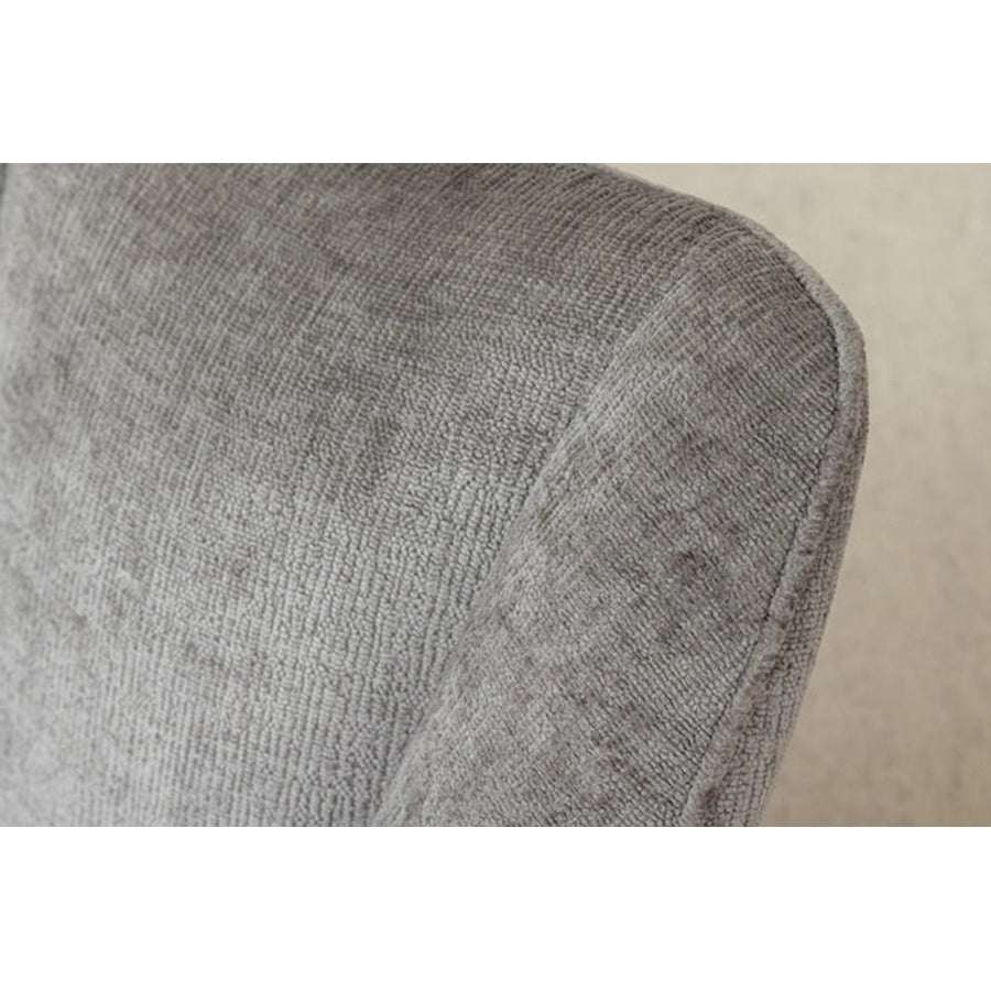Scaun dining rotativ gri din chenille Avignon