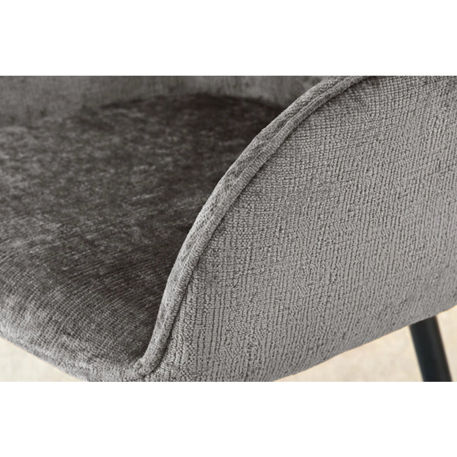 Scaun dining rotativ gri din chenille Avignon