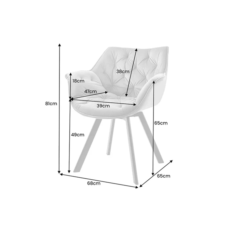 Scaun dining rotativ maro The Dutch Comfort