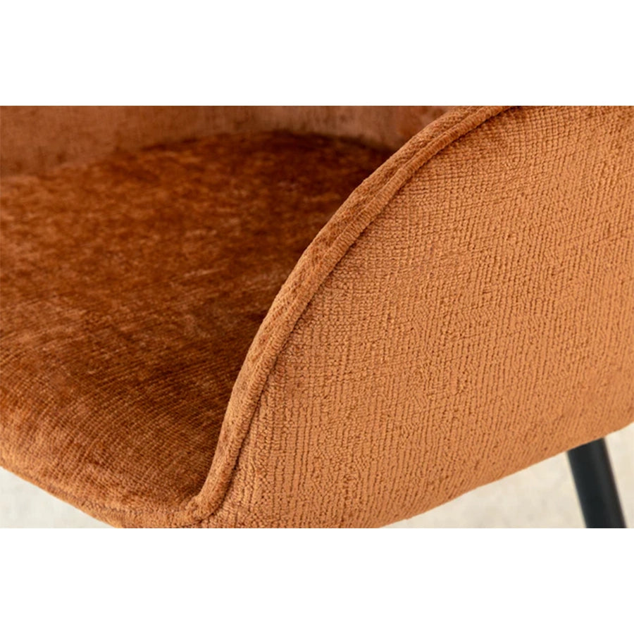 Scaun dining rotativ maro din chenille Avignon