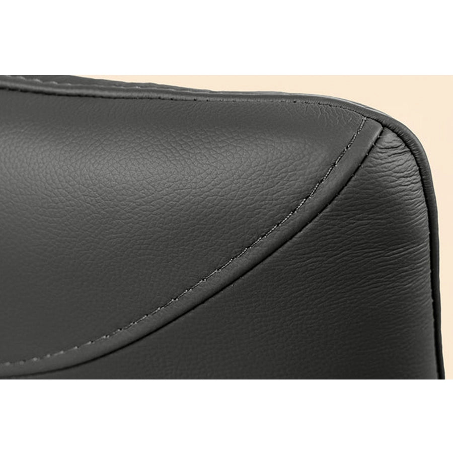 Scaun dining rotativ negru din piele Signature