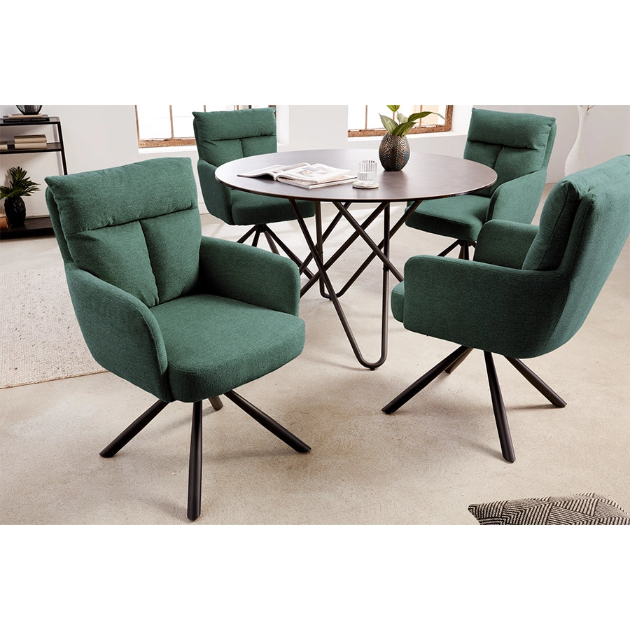 Scaun dining rotativ verde Big George Invicta Interior