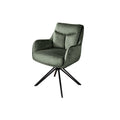 Scaun dining rotativ verde din catifea Prometheus