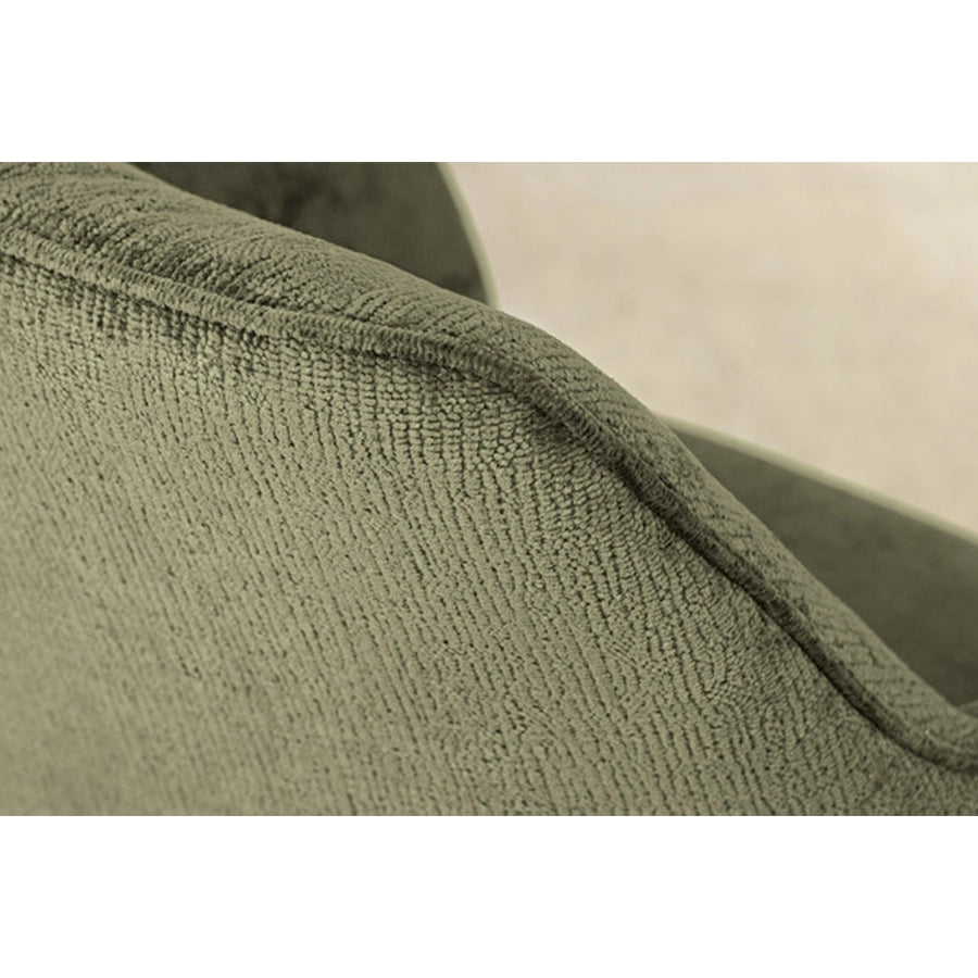 Scaun dining rotativ verde din chenille Avignon