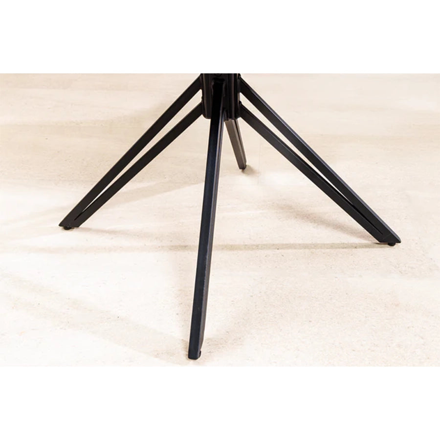 Scaun dining rotativ verde din piele Euphoria