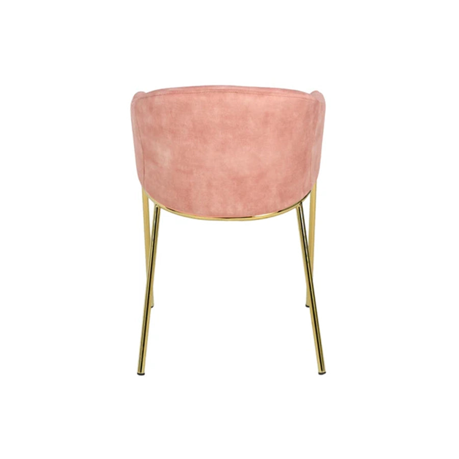 Scaun dining roz din catifea Noblesse