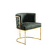 Scaun dining verde din catifea Elegance