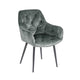 Scaun dining verde din catifea Milano