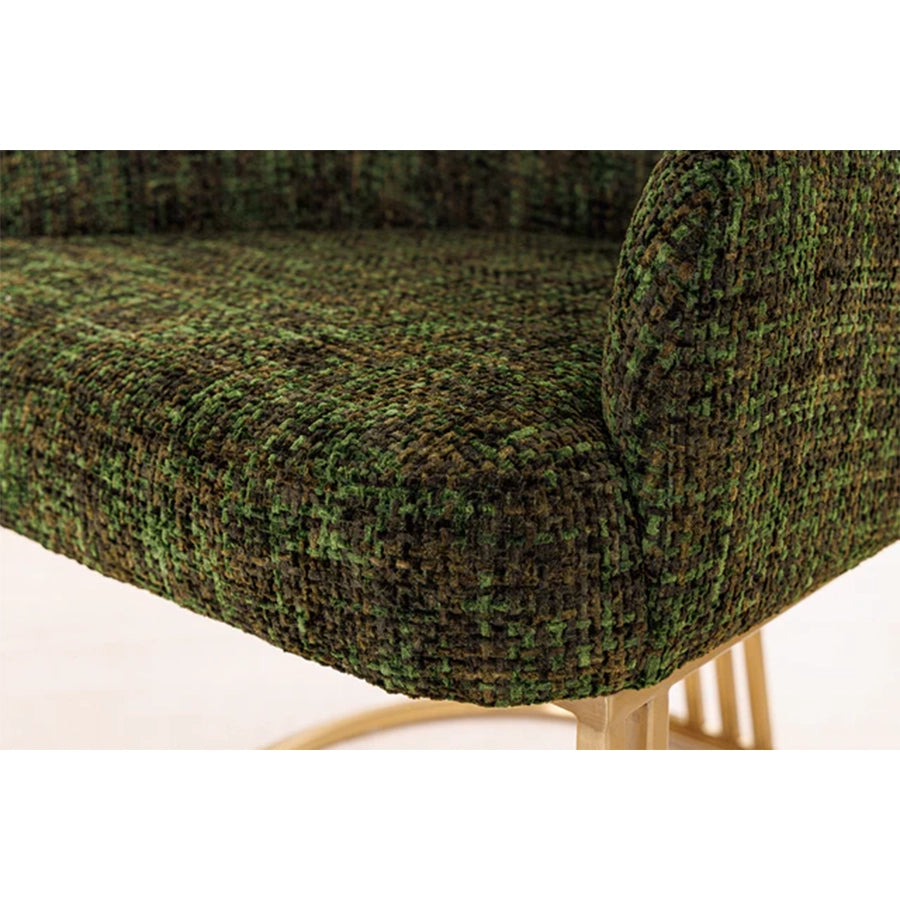 Scaun dining verde din poliester Extravagancia