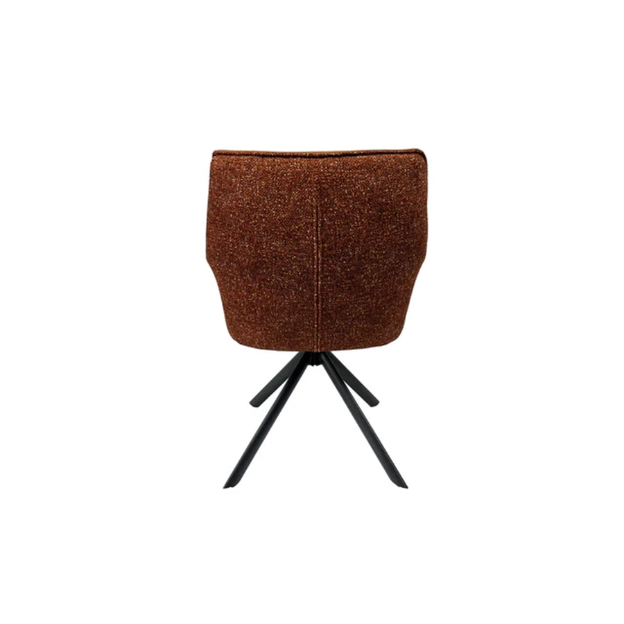 Scaun maro rotativ din piele si textil Le Grand