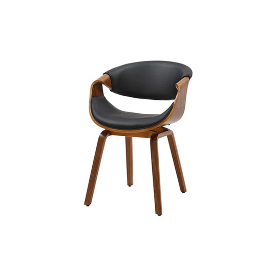 Scaun negru maro din poliuretan Arm Organic