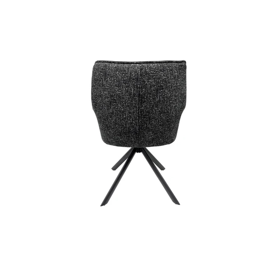 Scaun negru rotativ din piele si textil Le Grand
