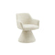 Scaun rotativ bej din chenille Ambiento