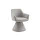 Scaun rotativ gri din chenille Ambiento