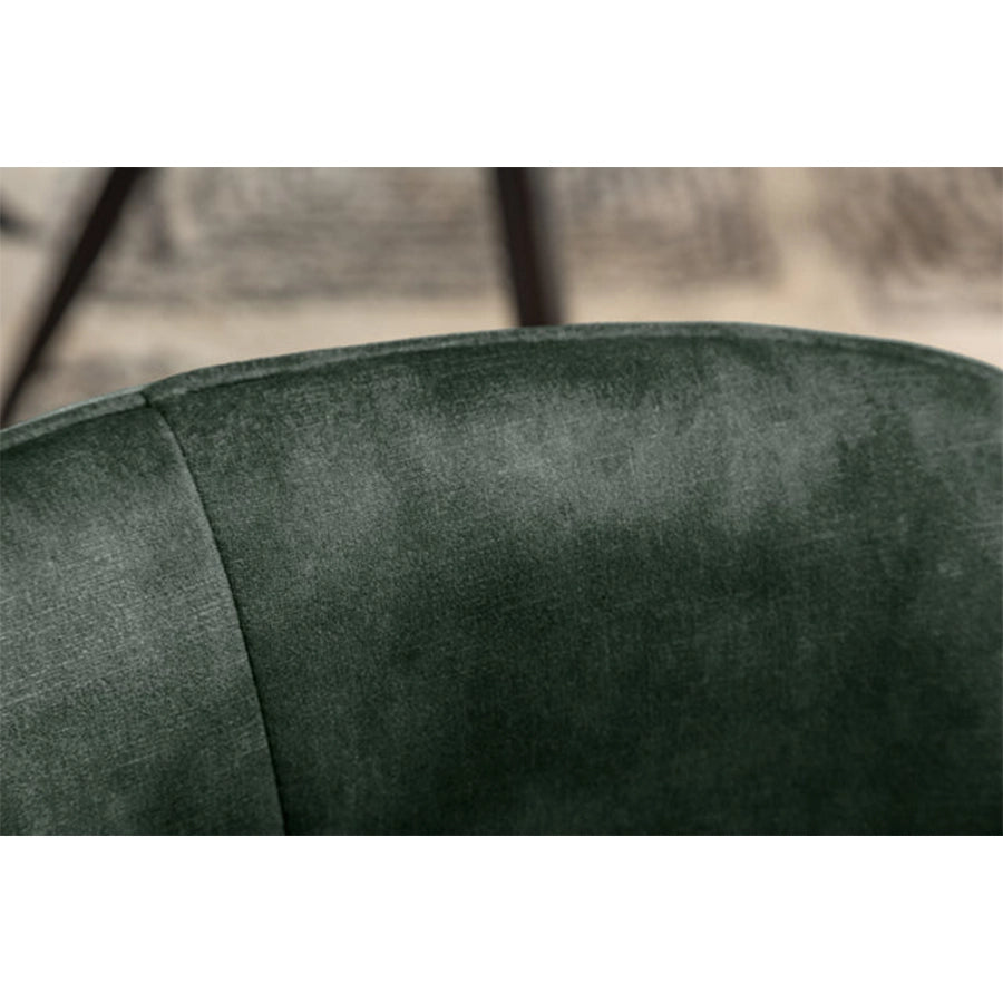 Scaun rotativ verde inchis din catifea Euphoria Invicta Interior