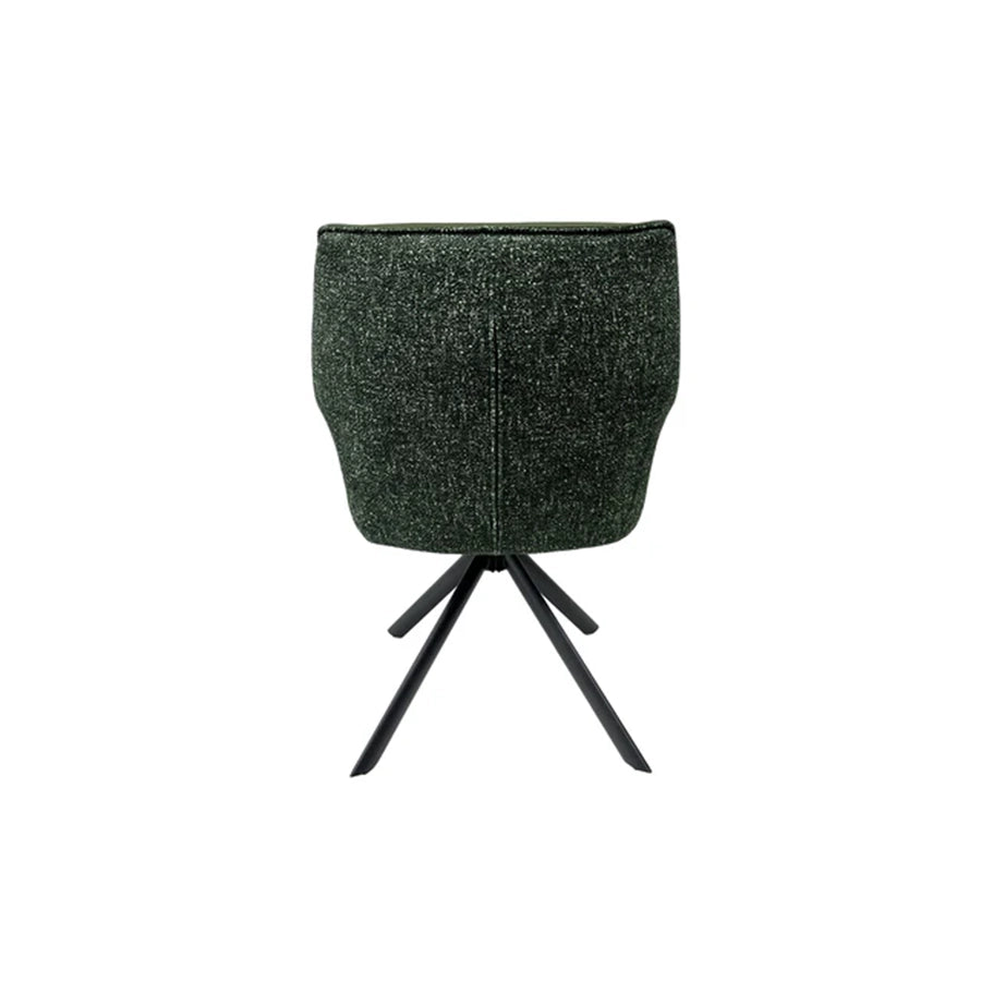 Scaun verde rotativ din piele si textil Le Grand