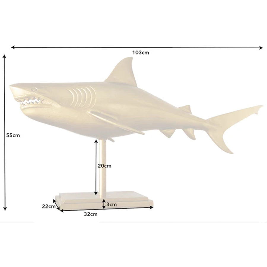 Sculptura gold din aluminiu 100 cm Hai