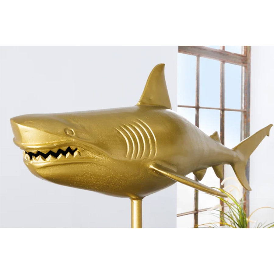 Sculptura gold din aluminiu 100 cm Hai