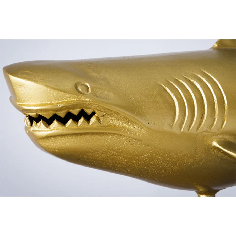 Sculptura gold din aluminiu 100 cm Hai