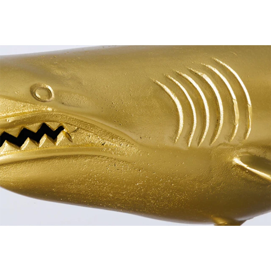 Sculptura gold din aluminiu 100 cm Hai