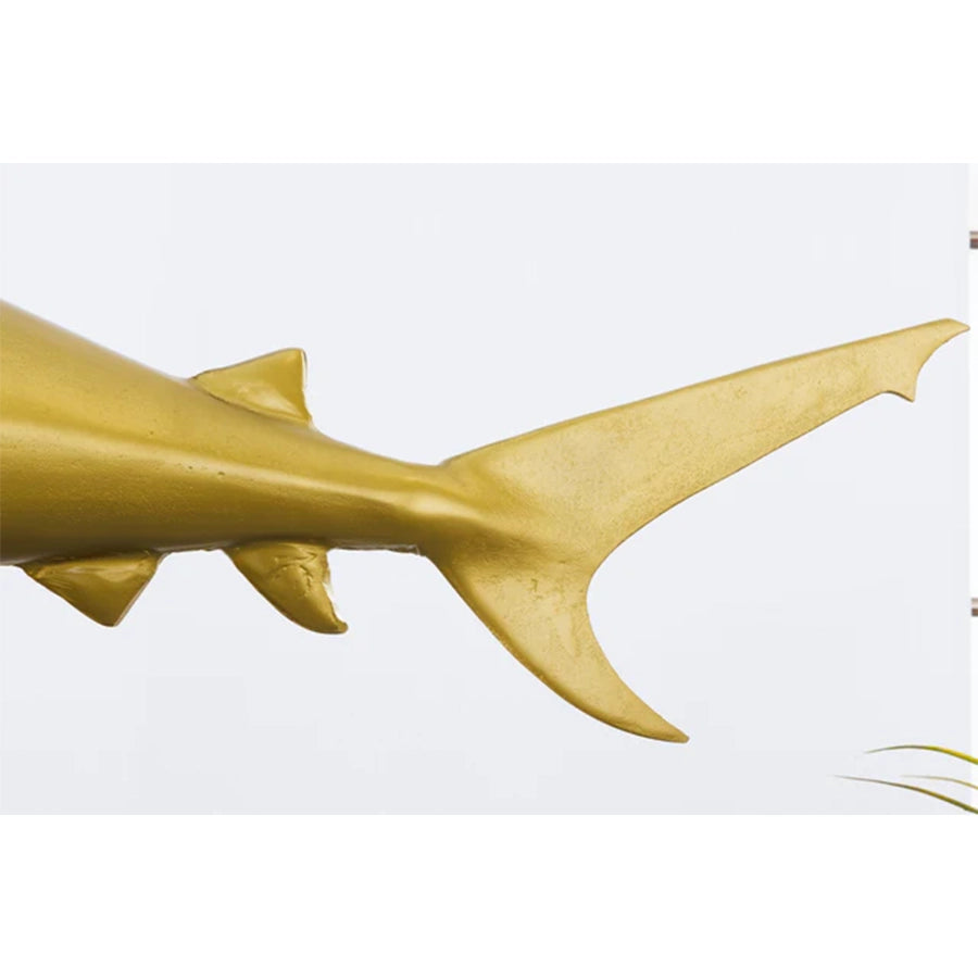Sculptura gold din aluminiu 100 cm Hai